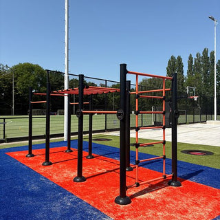 Multifunctionele sportzone tussen de hockeyvelden op Sportpark Middenmeer