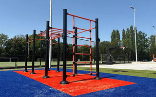 Multifunctionele sportzone tussen de hockeyvelden op Sportpark Middenmeer