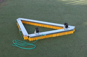 Driehoekbezem 1,5mtr hard