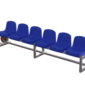 Mobile field bench | With bucket seats