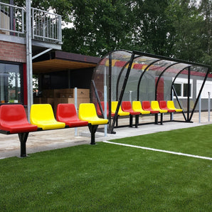 Veldbank vast | Met kuipstoelen