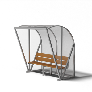 Dugout van 2 meter met transparante achter- en zijwanden en een Meranti houten zitbank, geschikt voor 4 personen.