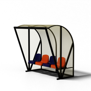 Voetbal dugout TYPE 1 DE LUXE van SKOR met aluminium frame en luxe kuipstoelen, volledig voorgemonteerd geleverd.