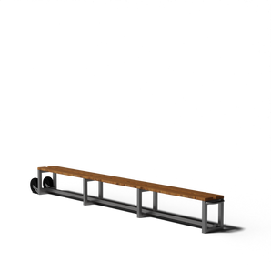 Veldbank verrijdbaar | Meranti hout