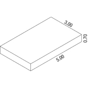 Hoogspring landingsmat | Enkele laag | 5,00x3,00x0,70m