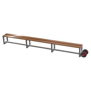 Veldbank verrijdbaar | Meranti hout