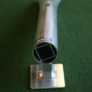 Grondbuis aluminium | Voor 30mm of 50mm hoekvlagstok | Inclusief veer